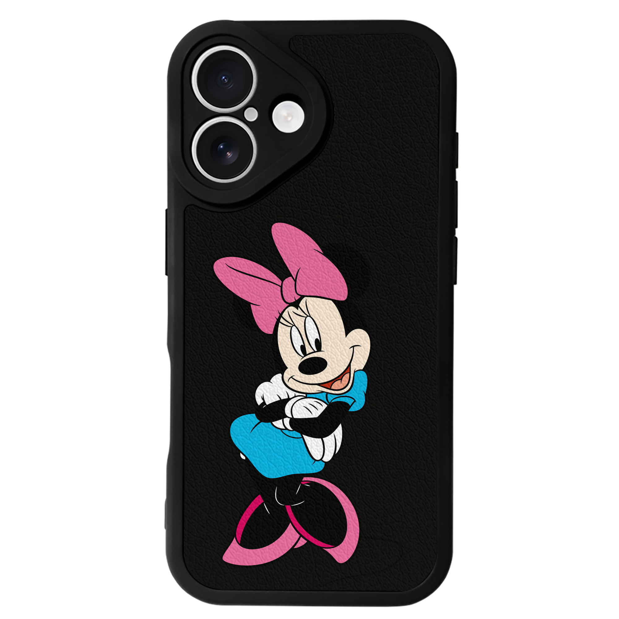 （画像用） ミッキーマウス Mickey Mouse 【iPhone 16シリーズ対応】シリコンスマホケース（レザー調） 材質：シリコン